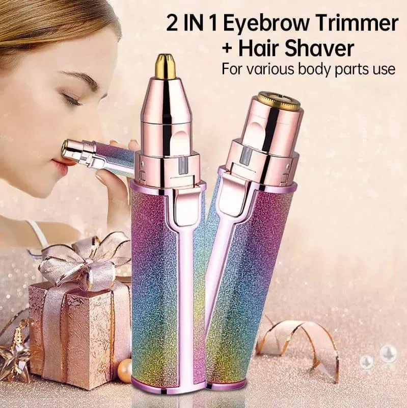 2 In 1 Facial Hair Remover & Eyebrow Trimmer