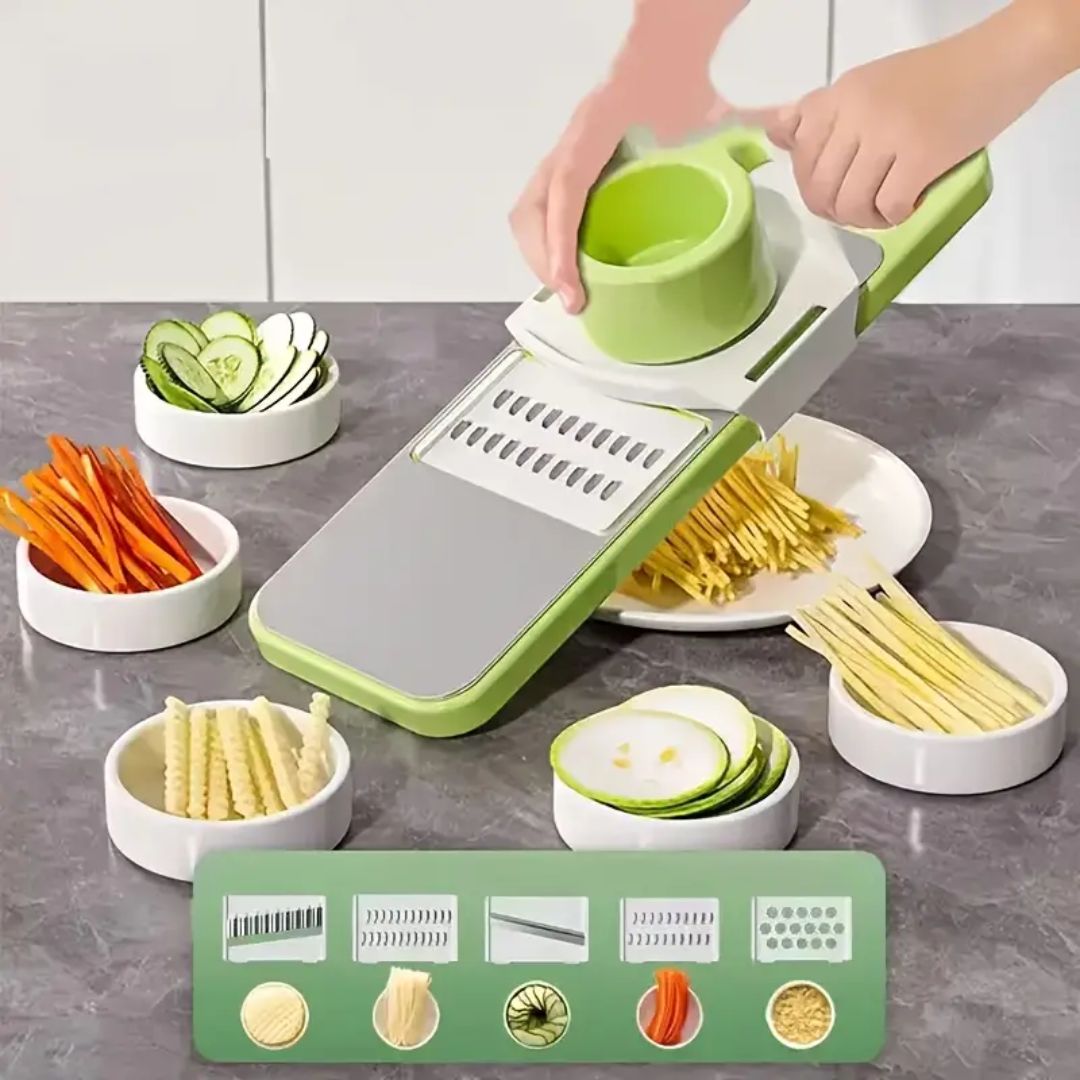 5 in-1 Multifunctional Manual Mandolin Vegetable Slicer Cutter Food & Chopper