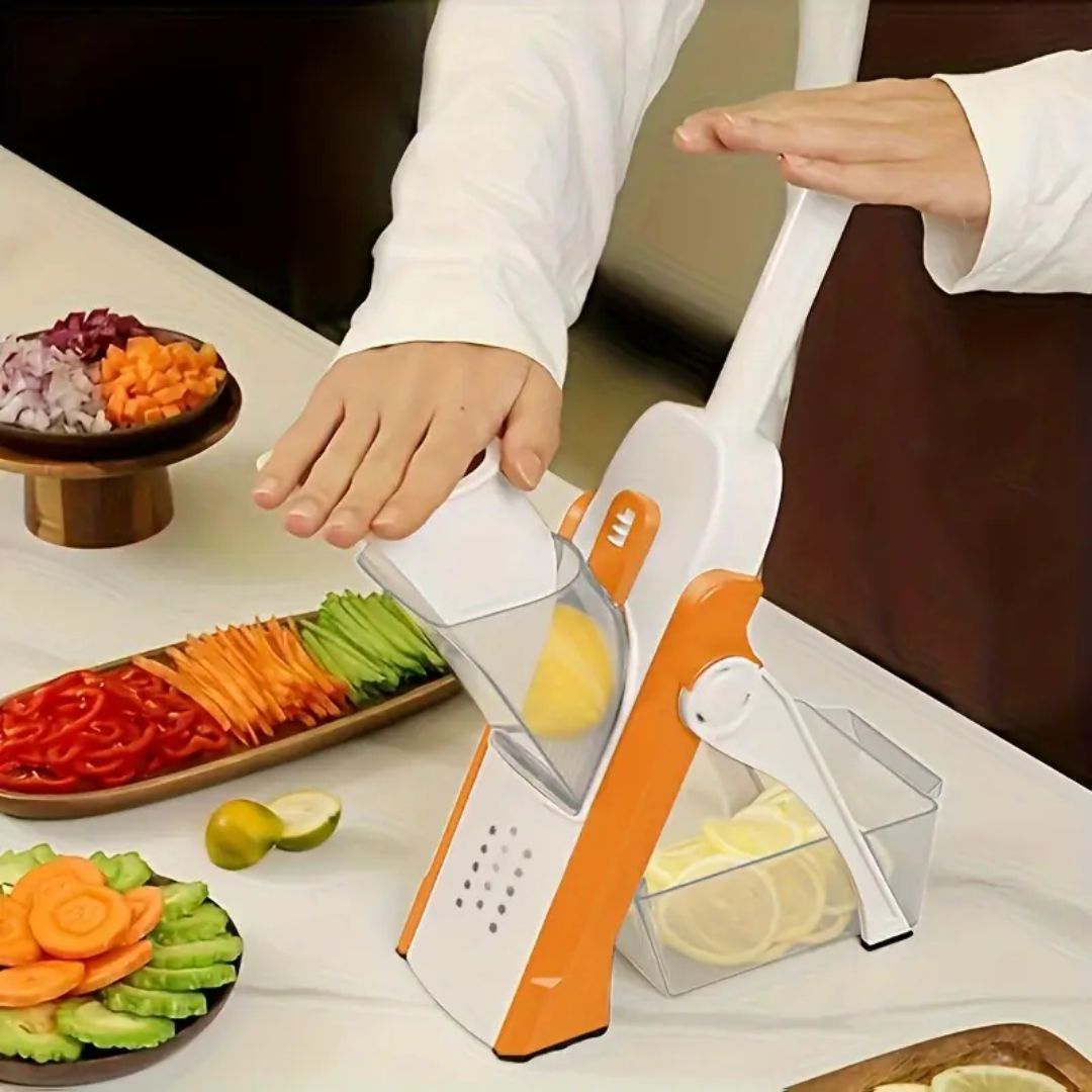 5 in-1 Multifunctional Manual Mandolin Vegetable Slicer Cutter Food & Chopper