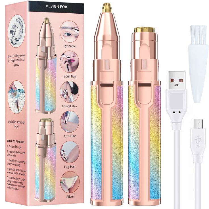 ✅ Flawless Face Gen 2 Painless Facial Hair Remover for Women – 18K Gold-Plated Head with LED Light