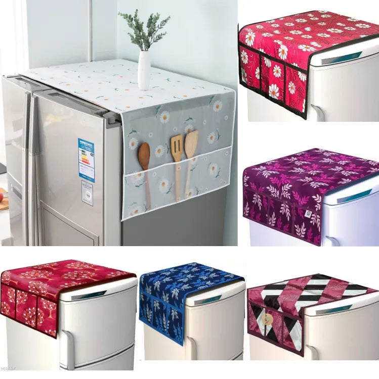 Printed Fridge Dust Cover Waterproof Refrigerator Dustproof