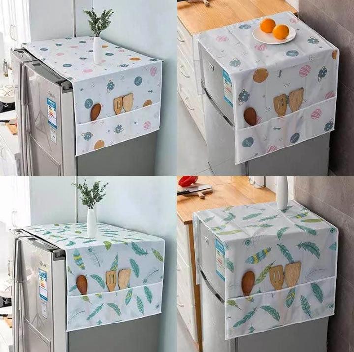 Printed Fridge Dust Cover Waterproof Refrigerator Dustproof