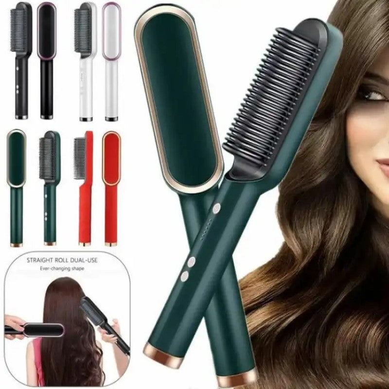 2 in 1 Hair Straightener Comb & Curler.