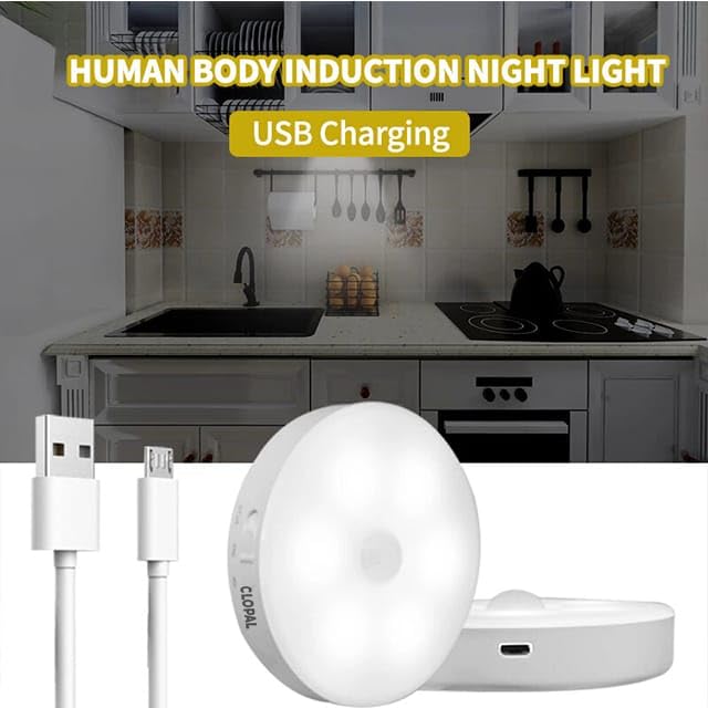 (Free Home Delivery)🌙✨ Smart Motion Sensor Night Light – USB Rechargeable