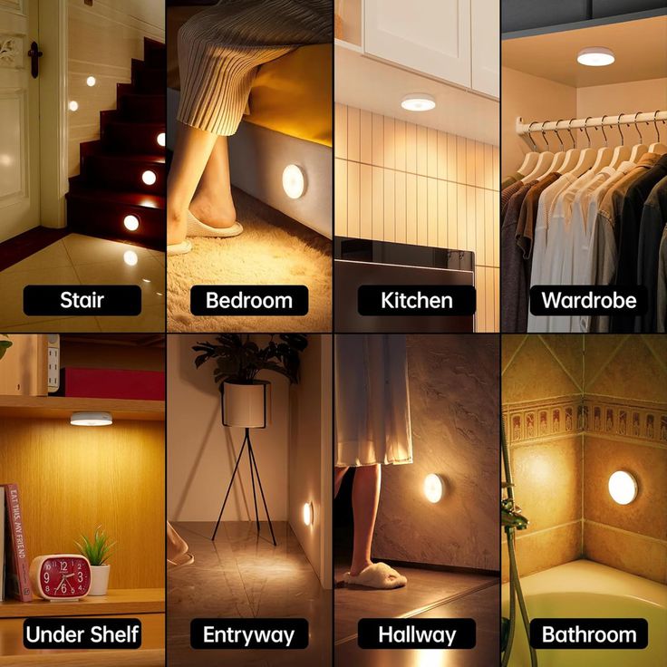 Wireless Motion Sensor LED Night Light – USB Rechargeable Automatic Wall Light for Bedroom, Stairs & Closet