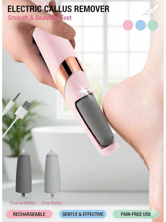 Rechargeable Electric Pedicure Foot File – Callus Remover for Hard & Dry Skin