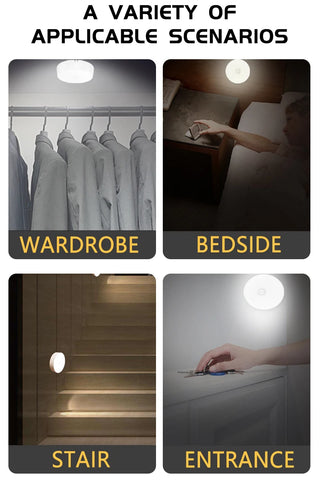 Intelligent night light home wardrobe storage USB light charging function