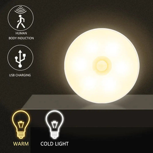 Intelligent night light home wardrobe storage USB light charging function