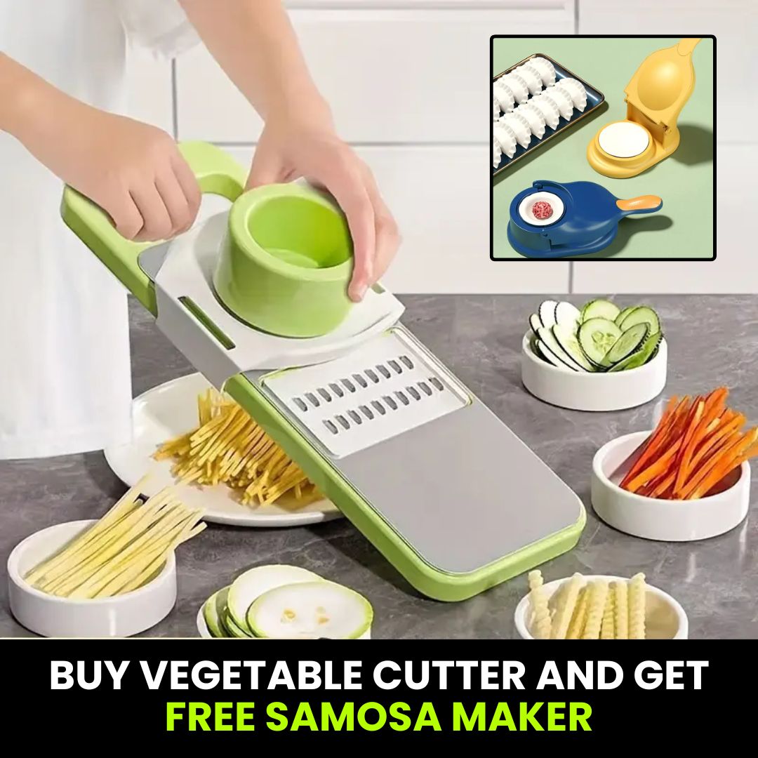 5 in-1 Multifunctional Manual Mandolin Vegetable Slicer Cutter Food & Chopper