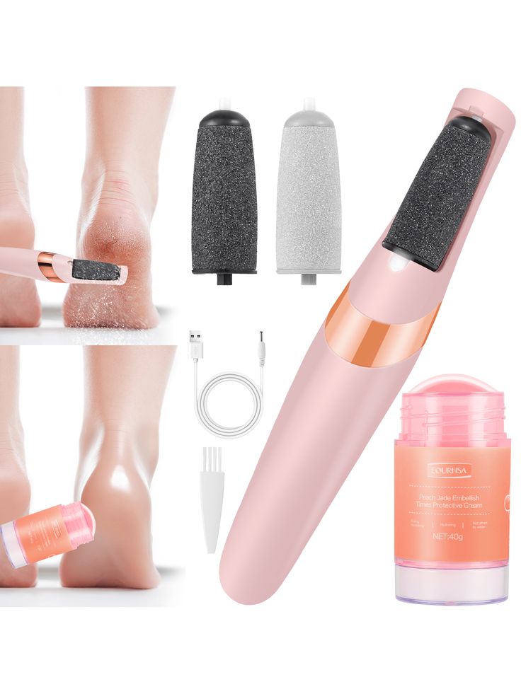 Rechargeable Electric Pedicure Foot File – Callus Remover for Hard & Dry Skin
