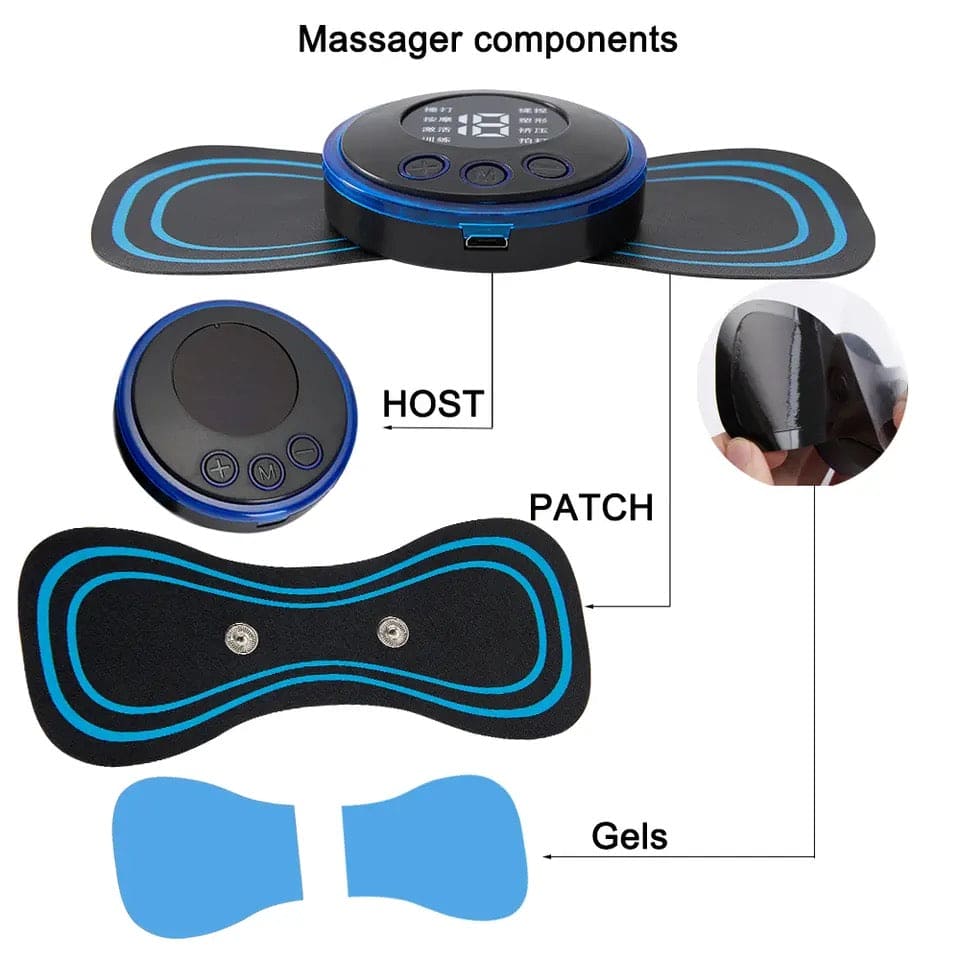 Electric EMS Neck Massager Mini Cervical Back Patch Stimulator Massageador