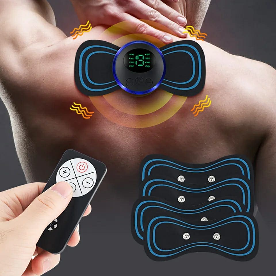 Electric EMS Neck Massager Mini Cervical Back Patch Stimulator Massageador